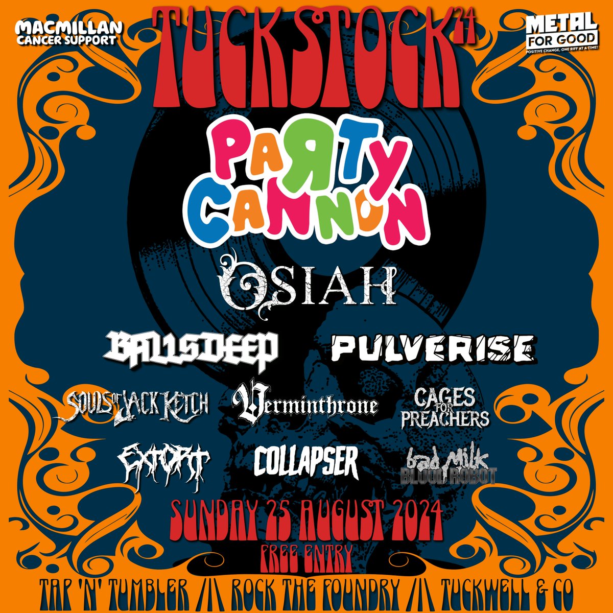 Osiah (@osiahband) on Twitter photo Rock The Foundry has announced the full lineup for this year's TUCKSTOCK 2024! We can't wait to play alongside our buds <a href="/PartyCannonSlam/">PARTY CANNON - OFFICIAL</a>, and on top of that… It's free entry! Don't miss this one. Rock The Foundry has announced the full lineup for this year's TUCKSTOCK 2024! We can't wait to play alongside our buds <a href="/PartyCannonSlam/">PARTY CANNON - OFFICIAL</a>, and on top of that… It's free entry! Don't miss this one.