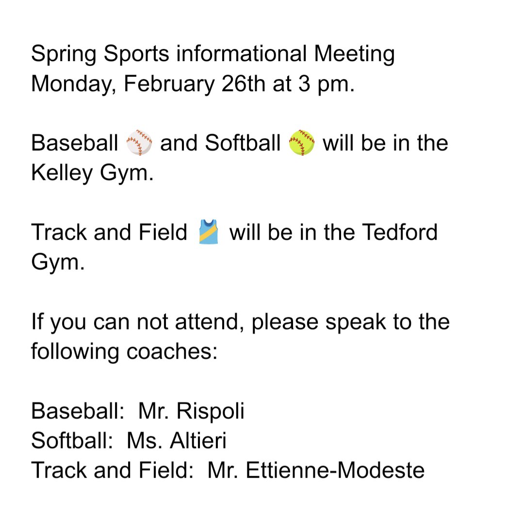 IMSrams's tweet photo. Spring sports are coming! https://t.co/0opB5k0Lk5