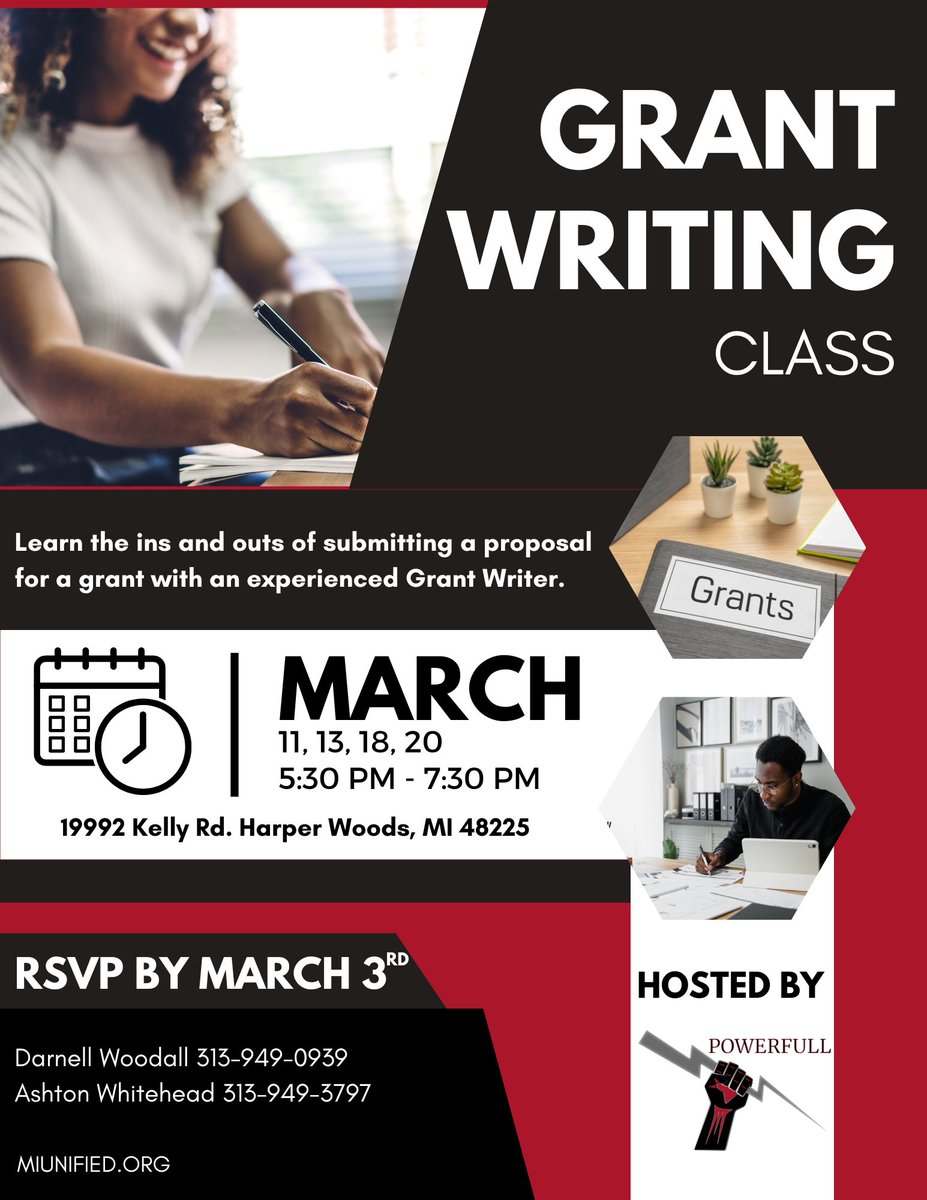 Learn the ins and outs of the grant writing process from an experienced grant writer. Hosted by UNIFIED's Mpowerment program, this class will touch on the basics of grant writing and highlight the skills you need to become a successful grant writer. 

#GrantWriting #Grants