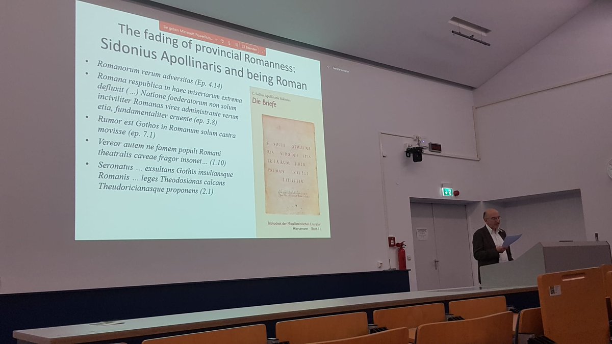 Walter Pohl eröffnet mit seiner Keynote "Romanness and its Transformation" unsere gleichnamige Tagung, die Auftrag der Veranstaltungsreihe zum #BAK-Jahresthema ist. Wir freuen uns auf zwei interessante Tage: berliner-antike-kolleg.org/transfer/termi…