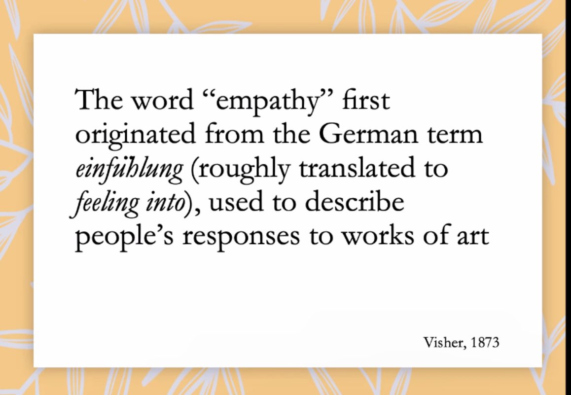 Looking at people like they are works of art next time I need to connect with empathy