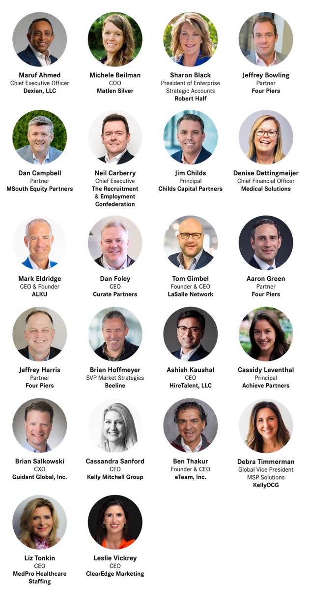 Discover #staffing #leadership best practices for building and sustaining high performance at every stage of company development at the #ExecForum Scaling a Staffing Business track.

Gain insights from these industry leaders! Register today &gt; siexecutiveforum.com