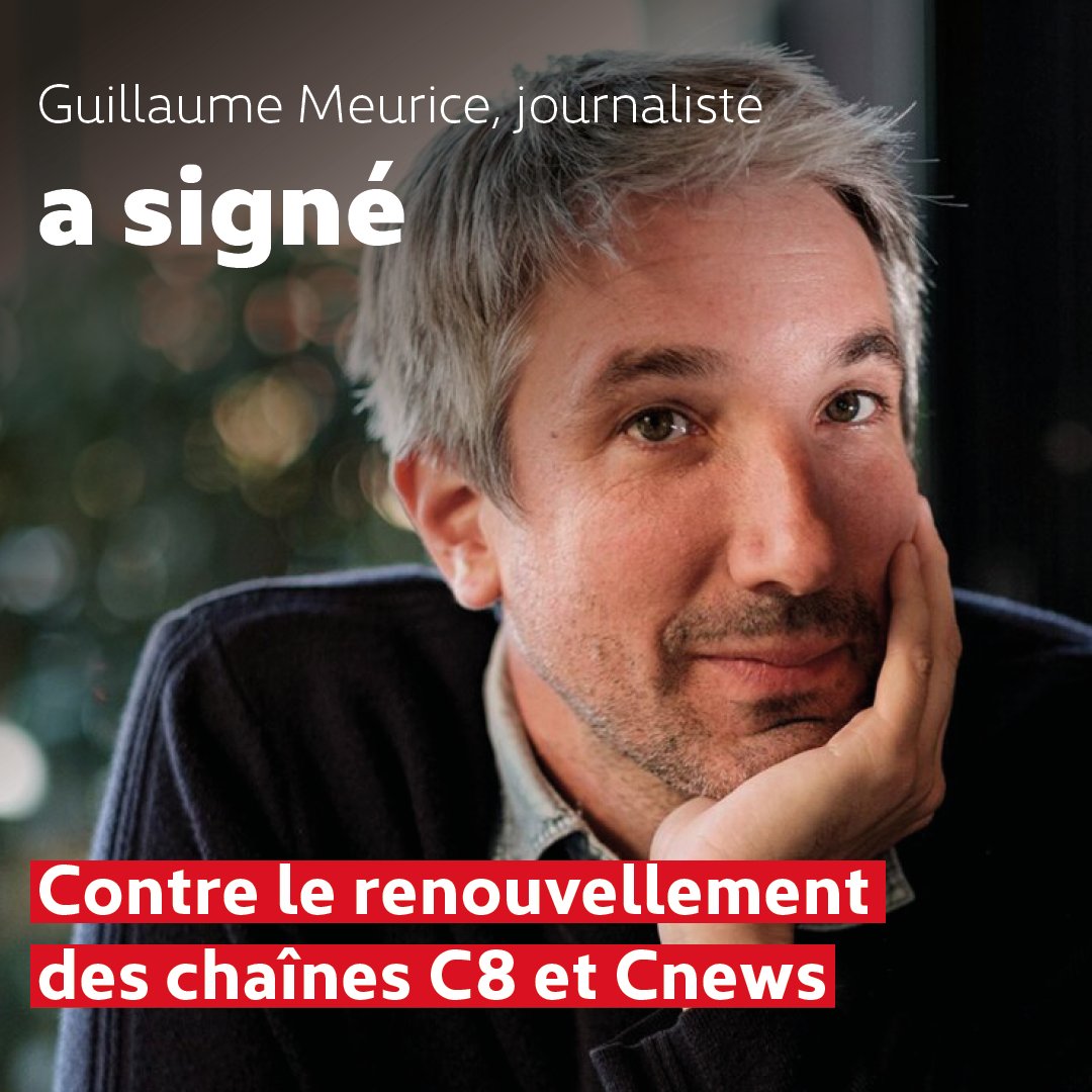 STaillePolian's tweet image. Devinez qui a signé ?🤔

@GMeurice est signataire de notre pétition contre la reconduction de @C8TV et @CNEWS sur la TNT !

🔴 Stop C8 et Cnews qui ne respectent pas le pluralisme et la déontologie de l'information. À vous ! 

Signez la pétition 👉 speakout.lemouvement.ong/campaigns/non-…