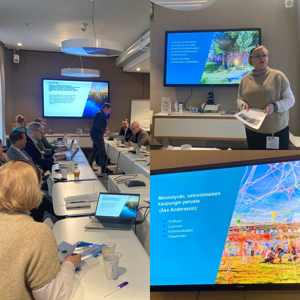 Mitä on johtaminen? Millainen on toimiva kumppanuus? Mistä eväistä rakentuu kaupunki - valtio vuorovaikutus? Kaupunginjohtaja emerita <a href="/RitvaViljanen/">Ritva Viljanen</a> rautainen sparraussetti #kaupunkipoliikka ryhmän sihteeristölle.