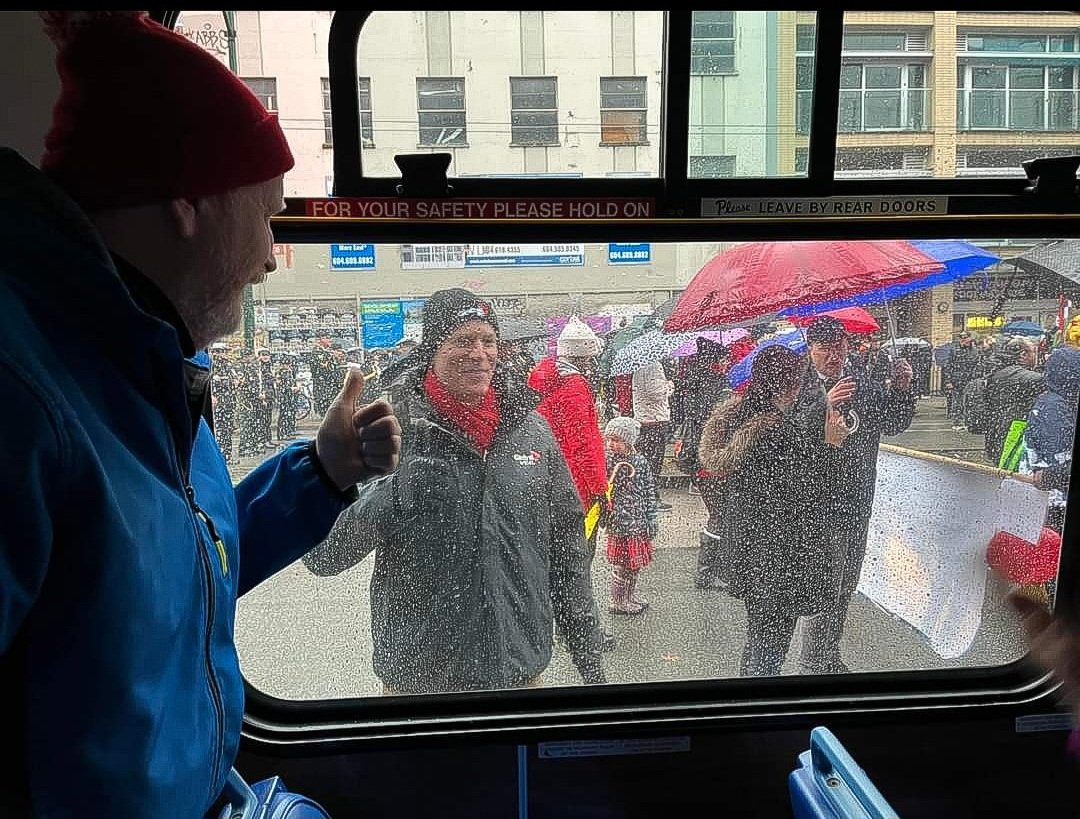 Thumbs up last Sunday from our D40LF at the Lunar New Years Parade in @CityofVancouver with @chrisgailus from @GlobalBC