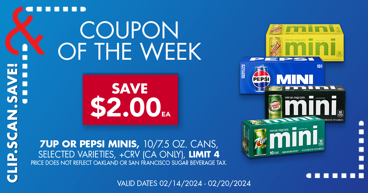 Give up high prices for Lent! Get $2 off your favorite Pepsi-brand Minis this week when you shop with this digital coupon. bit.ly/484nVUV