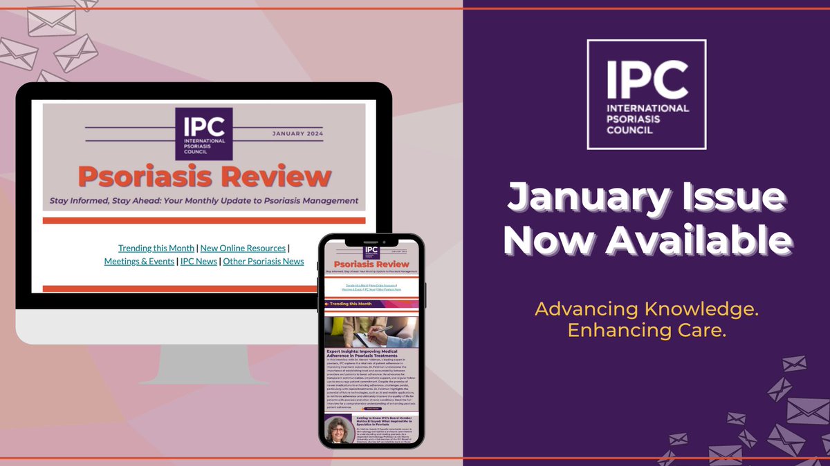 IpcPs's tweet photo. π Don't miss out on joining over 12,000 #dermatologists and #psoriasis enthusiasts in reading the January #IPCPsoriasisReview! Check out the latest updates from #IPC and stay informed about everything related to #psoriasis.
https://t.co/M0GhMClNox
#PsoriasisEducation #IPCNews https://t.co/IpWxYqUCwk