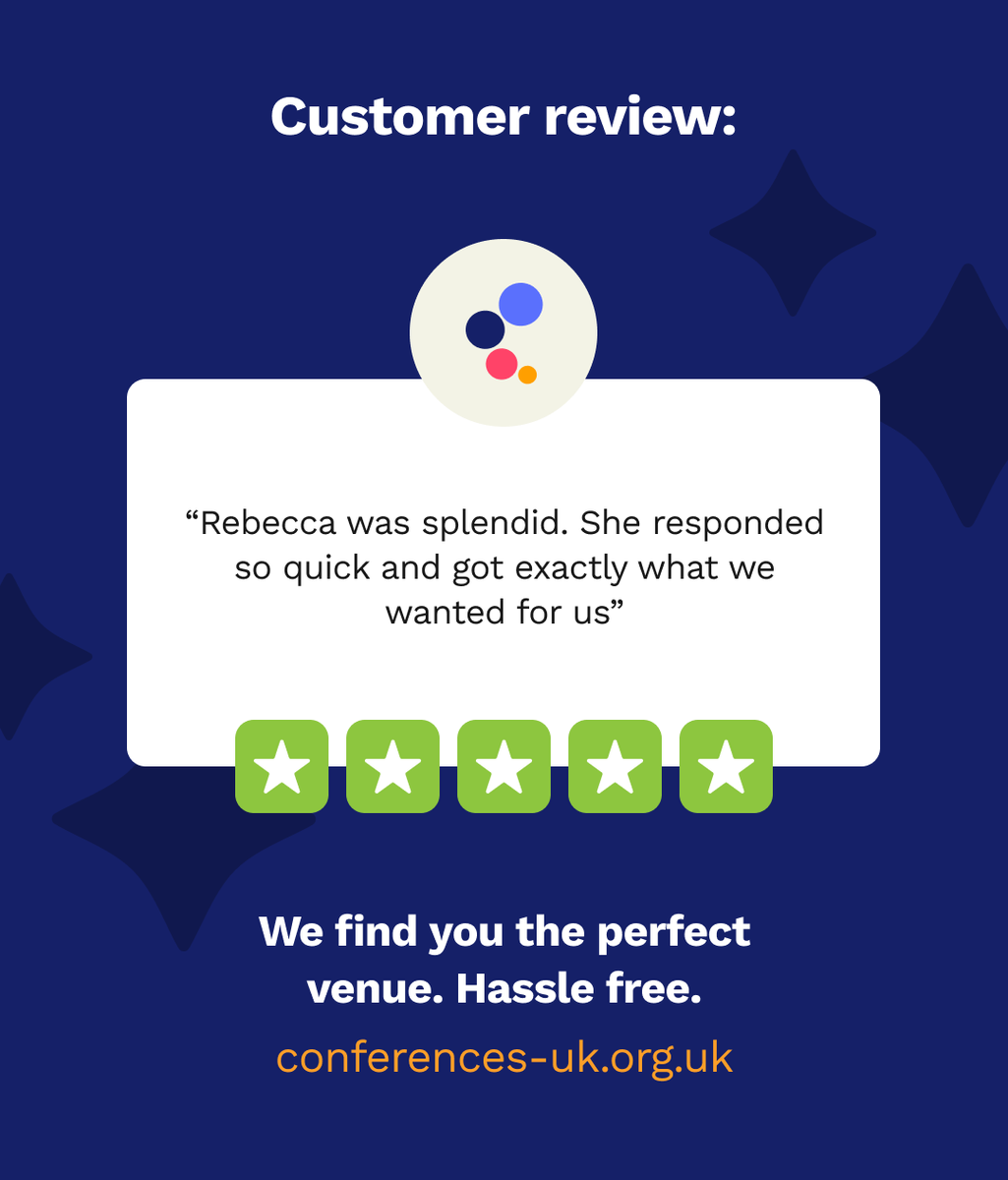conferencesgrp's tweet image. Big shoutout to our star Rebecca!  'Splendid service, quick response, got exactly what we wanted.' That's how we roll at Conferences UK. Ready to experience it?

#customerpraise #efficientplanning #conferencesuk