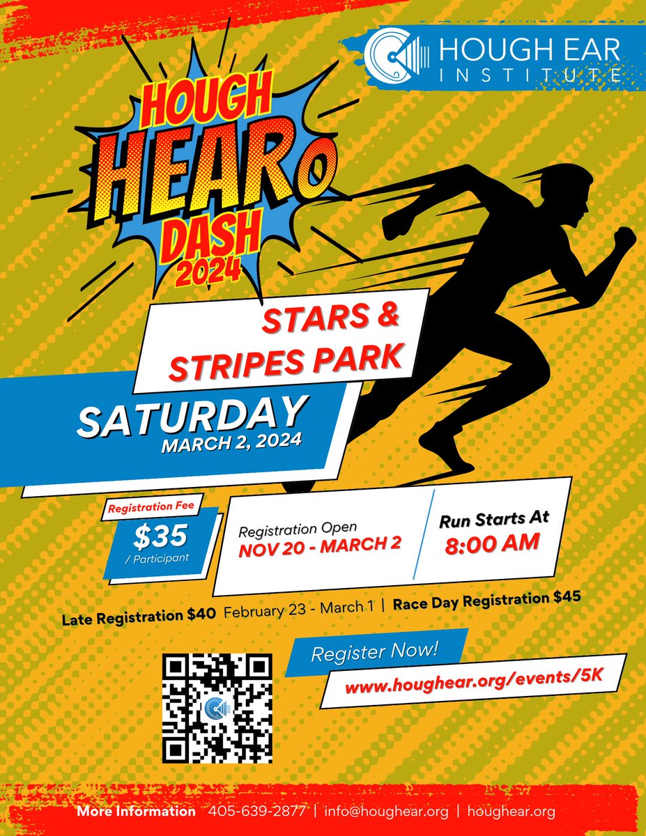 HoughEar's tweet photo. TIME IS RUNNING OUT to sign up for our Hough HEARo Dash 5K at the $35 rate before it increases to $40 next week! Register today to secure your spot and be a HEARo for hearing health research and education. We can't wait to race with YOU!

https://t.co/dVJ7loYjzd https://t.co/qIjFtiZQ4g