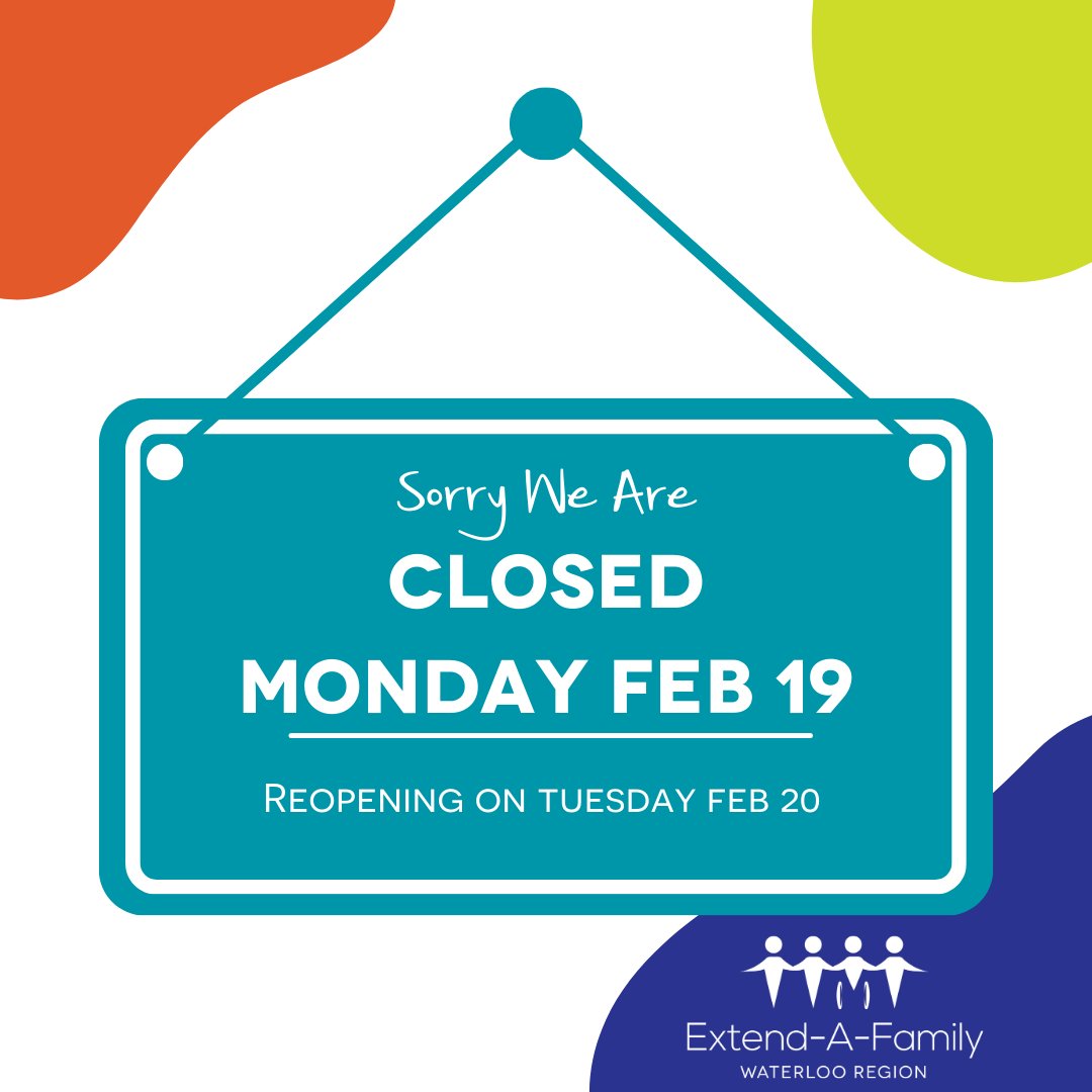Gentle reminder that our office will be closed on Monday February 19 for Family Day. While our team enjoys a break, we will return to our office space on Tuesday February 20 at 9:00AM. See you then! 

#FamilyDay #officeclosed #longweekend