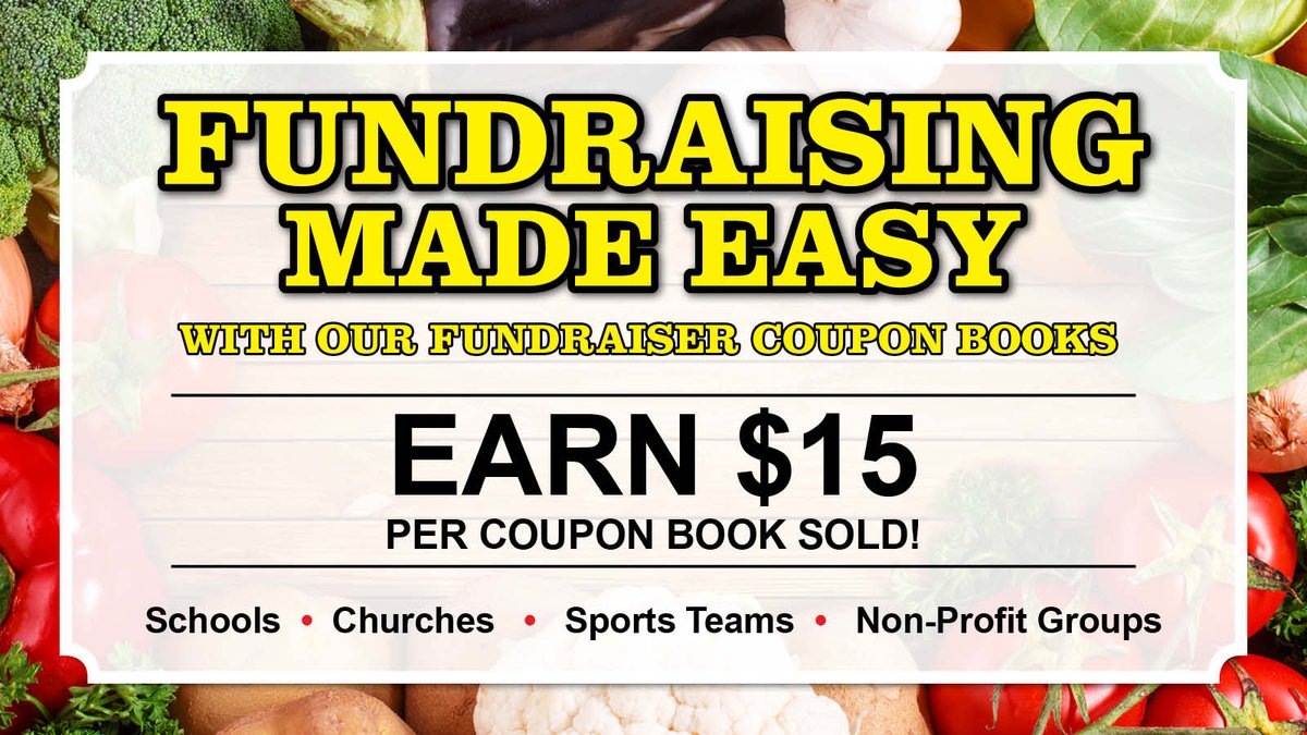 Easy Fundraising for Groups! Get Fundraising Coupon Books for just $5 each and sell them for $20, making a $15 profit per book! Each book has over $100 in coupons redeemable at any of our stores. Details on our site. coborns.com/fundraising #FundraisingBooks