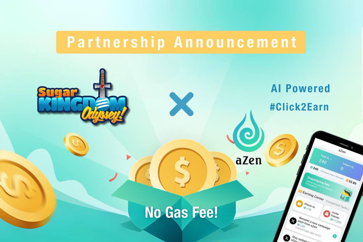 🎉 Partnership Announcement 🎉

Azen Network x @sugarkingdomnft

Azen Network, an AI-powered, community-driven platform, that allows users to convert their everyday social media activities into earnings! 🚀

Download Azen: bit.ly/gp-azen
Invitation code: Azen

Sugar