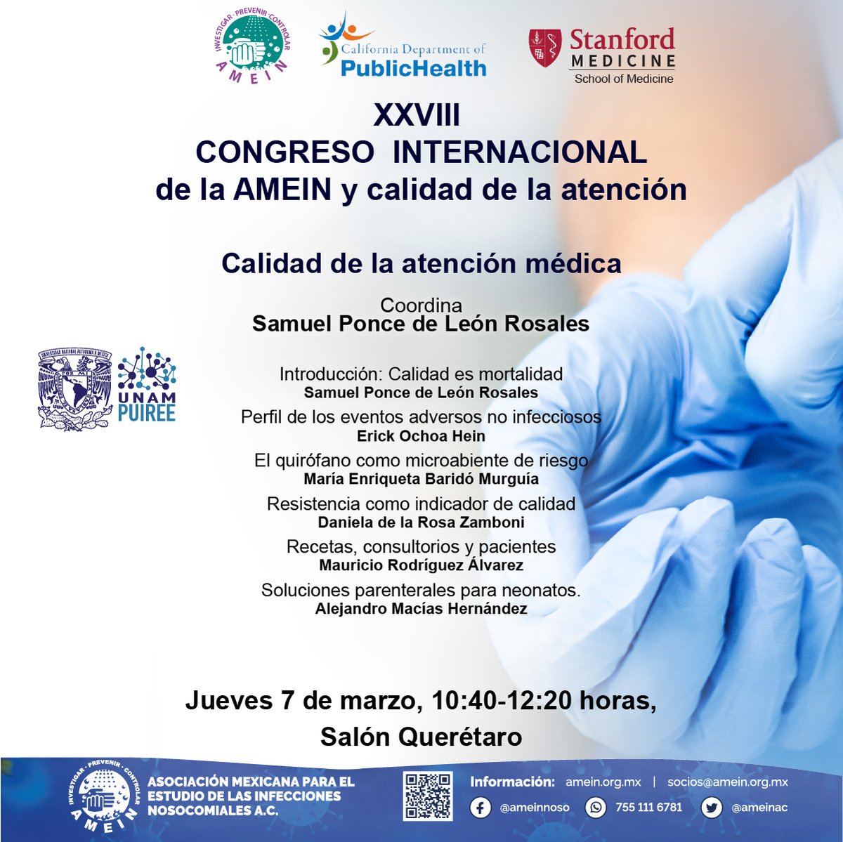 Los esperamos en el próximo Congreso Internacional de la <a href="/ameinac/">AMEIN</a> y Calidad de la atención