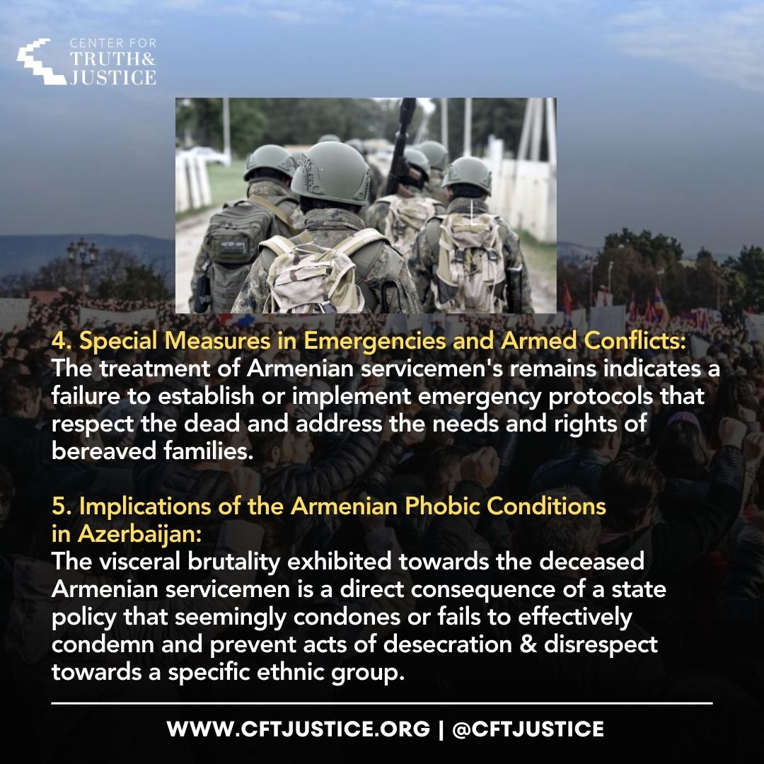 CFTJ submits report to the @UN Special Rapporteurs on Extrajudicial, Summary or Arbitrary Executions The report focuses on the Republic of Azerbaijan's obligations and actions concerning the protection of deceased individuals in the context of the 2020 Nagorno-Karabakh conflict.…