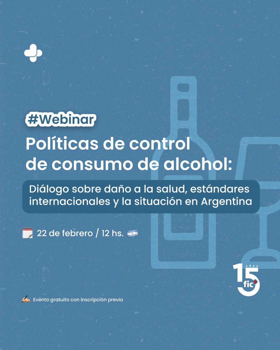 ficargentina's tweet image. 👀👇#NuevoWebinar: &quot;Políticas de control de consumo de alcohol: Diálogo sobre daño a la salud, estándares internacionales y la situación en Argentina&quot;
🌐 Jueves 22 de Febrero
 🗣️12hs

📣¡No te lo pierdas! Registrate acá: us06web.zoom.us/webinar/regist…