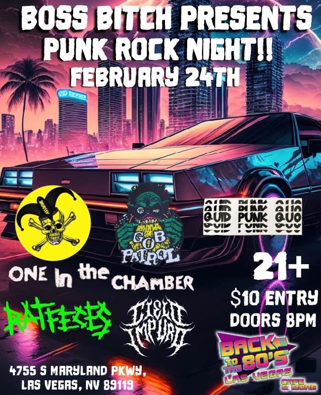 Next show 🥷🏻 🌎 February 24th 📍Back to 80’s Cafe 🕵️‍♂️ 21+ 💸 $10 #lasvegasband #backtothe80scafe #thingstodoinlasvegas #lasvegasshows