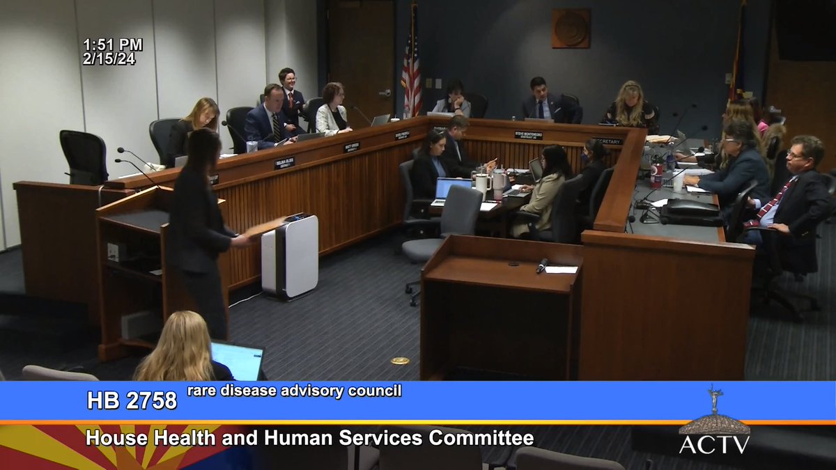 BarbyIngle's tweet photo. #Arizona #HB2758 - helping establish a Rare Disease Advisory Council by passing 9-1-0-0  in the Health and Human Services Committee. Thank you to Dr. Melissa, Jackie, and Chairman @SteveMontenegro and Bill Sponsor Rep Hernandez! #RareDiseases #HopeisTrue #AZLeg #NORD #RDAC https://t.co/e8j9eKv0xv