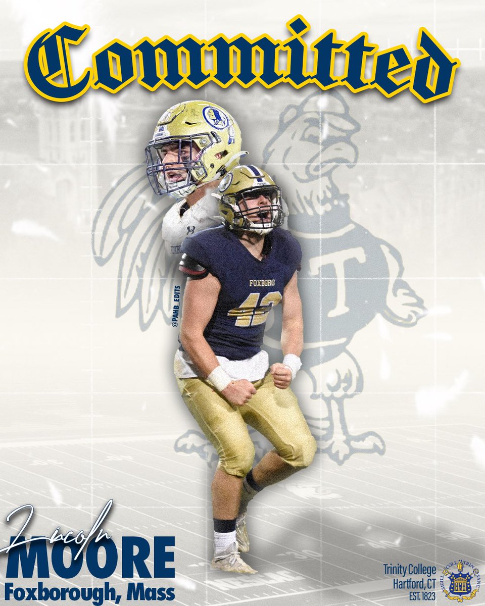 Super excited to announce my commitment to the admissions process at Trinity College. Thank you to my family, friends and coaches for their support along the way! #RollBants <a href="/CoachDevanney/">Jeff Devanney</a> <a href="/coachmelnitsky/">Mark Melnitsky</a>