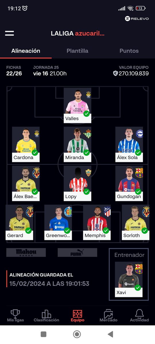 patataman97's tweet photo. @ElBielsaFantasy Defensa: navas - eric García
Mc: guillamon- soumare
Opción quitar Dc? https://t.co/jmFl97zZuK