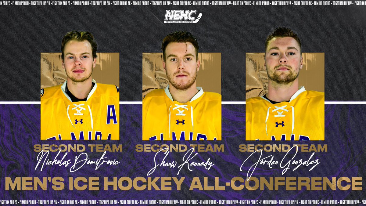 ECSoaringEagles's tweet photo. Domitrovic, Gonzalez, and Kennedy Garner NEHC All-Conference Honors for Men’s Ice Hockey

📰: https://t.co/SbuLsgQFLP https://t.co/egMRSFx30R