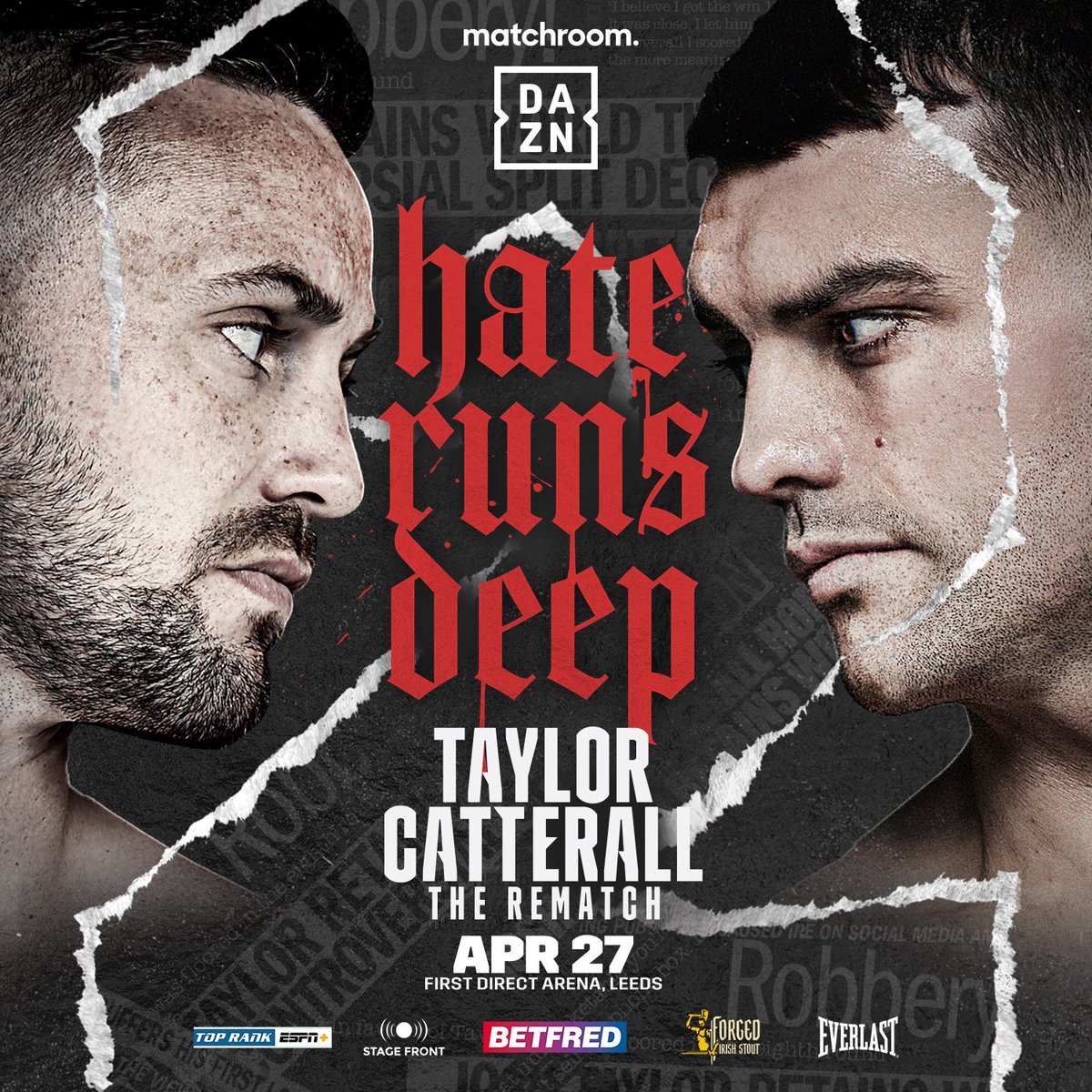 Imagine being asking for two years when the rematch is. Well I can tell you now! April 27th 🗓 First direct Arena 📍 Leeds 🌍 No excuses now @JoshTaylorBoxer REDEMPTION @MatchroomBoxing @DAZNBoxing #TaylorCatterall2 ‼️