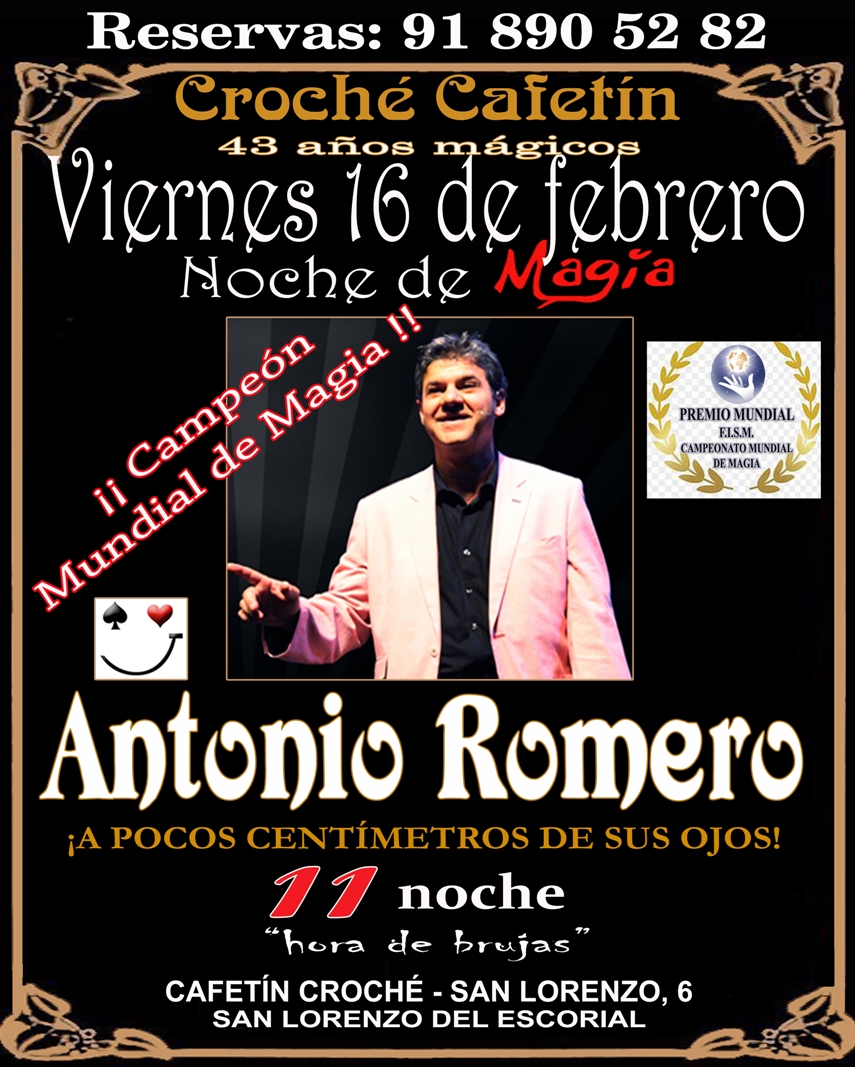 Este viernes tengo el privilegio de actuar en Cafetín Croché. Todo un lujo. Para disfrutar de lo lindo. Os espero