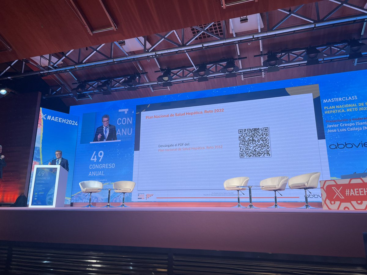 #AEEH2024 Presentación El Plan Nacional de Salud Hepática (PESHep) de <a href="/AEEHLiver/">Asociación Española para el Estudio del Hígado</a> en MasterClass <a href="/AbbVie_ES/">AbbVie España</a> Dras García-Retortillo (Hepatitis), Navascués (Alcohol) y Berenguer (trasplante hepático) moderando <a href="/DrJavierCrespo/">Javier Crespo</a> <a href="/DrJLCalleja/">Jose Luis Calleja</a> El plan ya hace camino👏🔟👏@CIBERehd