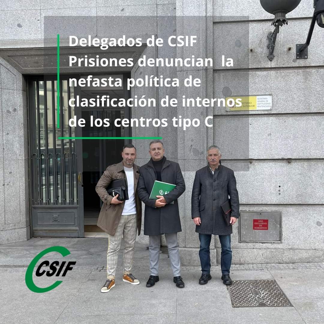CsifLugo's tweet photo. 📢 Los delegados de la sección sindical de #CSIF en los Centros Penitenciarios de #Bonxe y #Monterroso mantuvieron en el día de ayer una reunión con el Director General de Ejecución y Reinserción Social, en la sede de la Secretaría General de IIPP en Madrid.
 @elprogreso_Lugo https://t.co/SnkoY3gNWt