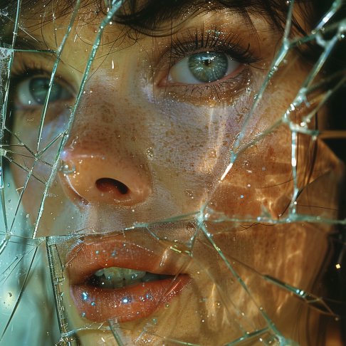 AndyMightyY's tweet photo. Through the looking glass, a vision fractures and refracts. This Midjourney creation captures the complexity of human emotion, as seen in the shards of a broken reality. #MidjourneyArt #FragmentedBeauty #DigitalPortrait #EmotionalComplexity #ArtisticExpression #BrokenMirrors https://t.co/SbEFWBsLC7