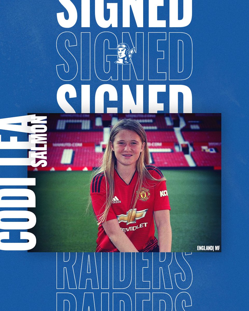rscraiders's tweet photo. 𝐈𝐧𝐤𝐞𝐝 𝐮𝐩. 𝐋𝐨𝐜𝐤𝐞𝐝 𝐢𝐧.

Welcome to Raider Women’s Soccer, Codi Lea!

✍️ Codi Lea Salmon
⚽ Midfielder
📍 Wade Deacon HS, England

#signingszn | #iamaRAIDER https://t.co/R5f16wdfNN