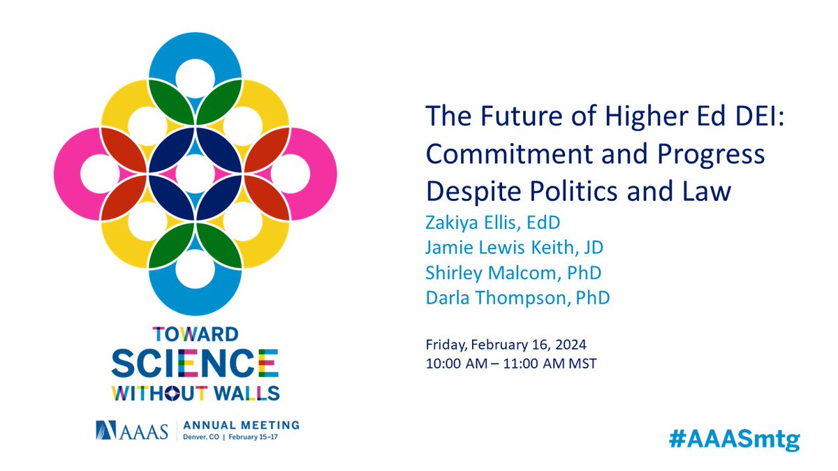 Will you be at #AAASmtg? #SEAChange team members Shirley Malcom and Darla Thompson will be joined by our @EdCounsel colleagues to discuss strategies for effective, sustainable change and share guidance and resources for committed leaders on Friday, February 16 at 10am MST.