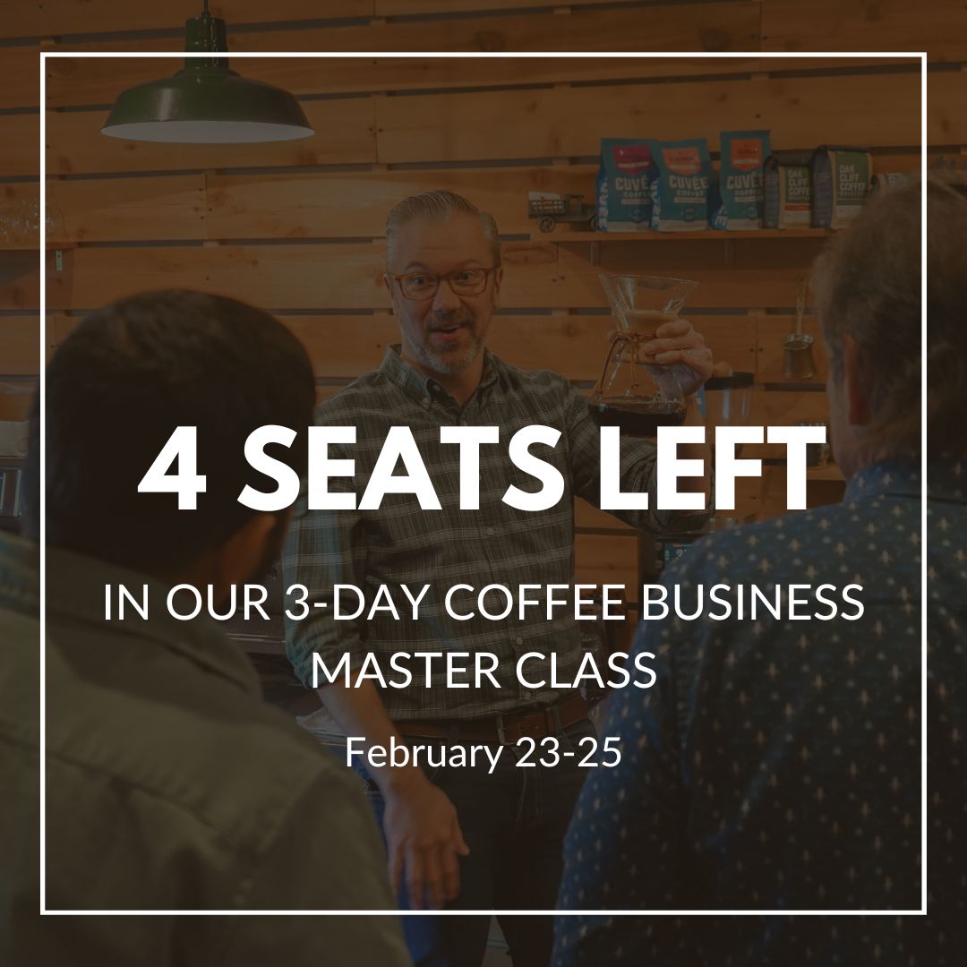 Only 4 spots left for next weekend’s 3-Day Coffee Business Master Class. Learn everything you need to launch and grow your dream coffee shop! Join us at the link in bio. ☕️