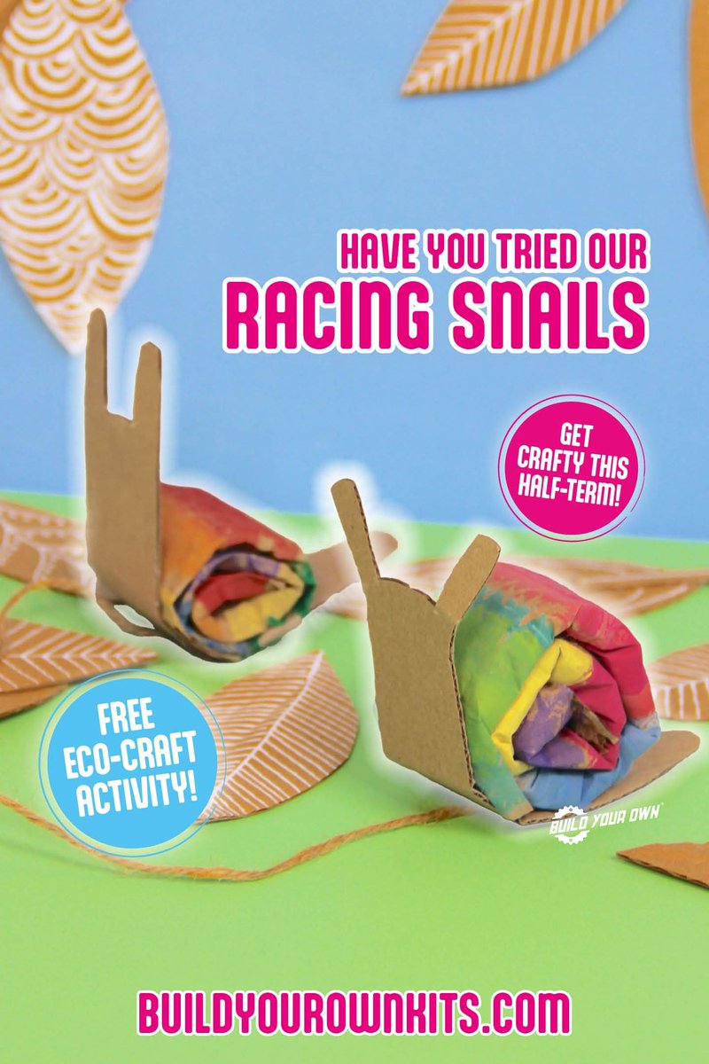 Have you tried out our NEW Racing Snails craft activity? 🐌 A super fun eco craft idea for kids of all ages to enjoy this half-term 💫. #byokits #ecocraft #craftymama #screenfreekids #screenfreeplay #halftermactivities