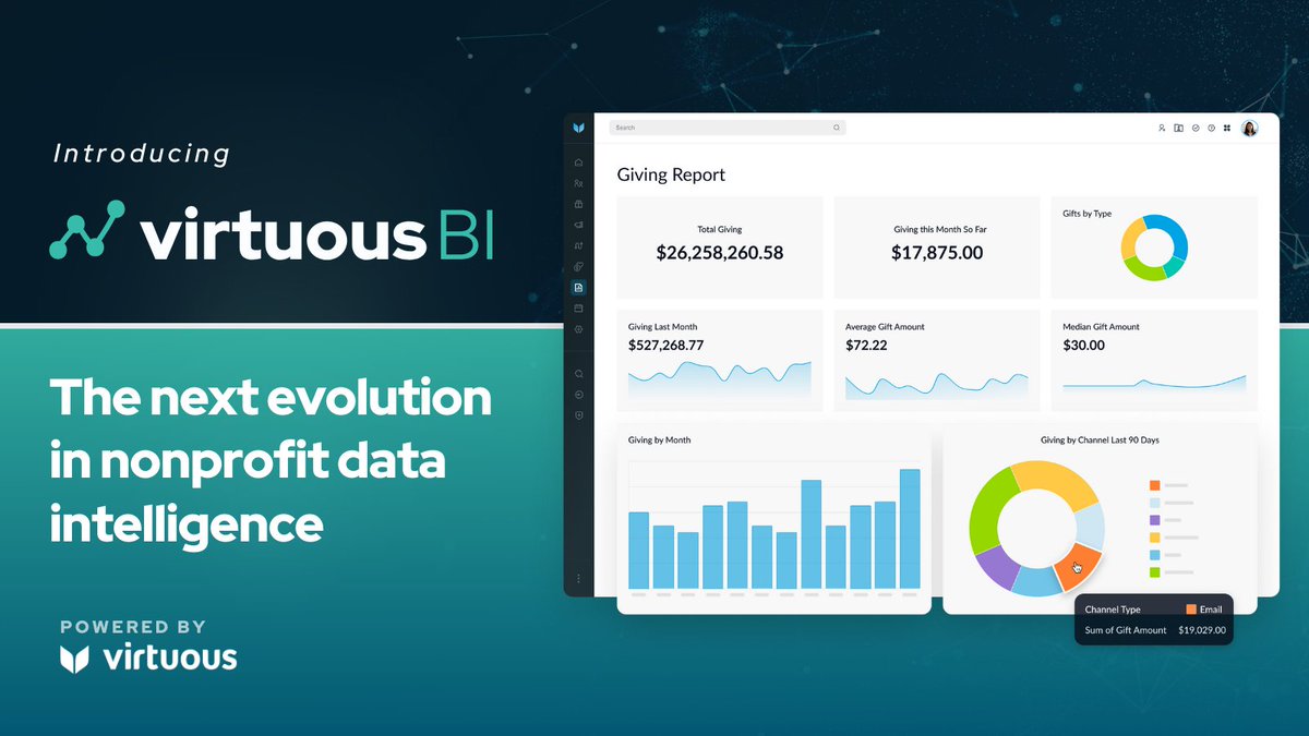 🚀 Exciting News! 🚀 Virtuous is launching Virtuous BI, our game-changing Business Intelligence product designed to supercharge nonprofit fundraising with the power of data! 📊✨
 
Explore Virtuous BI now: vrtuo.us/3UD4AXR
#ResponsiveFundraising #Nonprofit