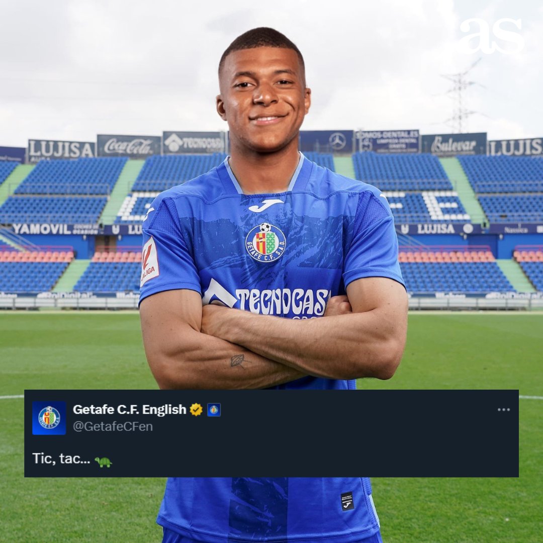 diarioas's tweet photo. Se hace #OFICIAL lo que era un secreto a voces, #Mbappé ficha por el @GetafeCF 😅 https://t.co/DjCctLRNYE