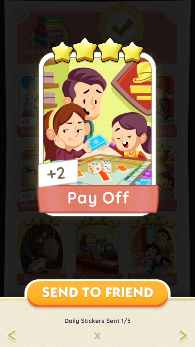 hanjinzi's tweet photo. monopoly go wtt 

trading the ff for 12 stars each:
award winner
money rain
gimme!
pay off (2x)
go far
final approval
tot tycoon https://t.co/FptyW4Kkgy