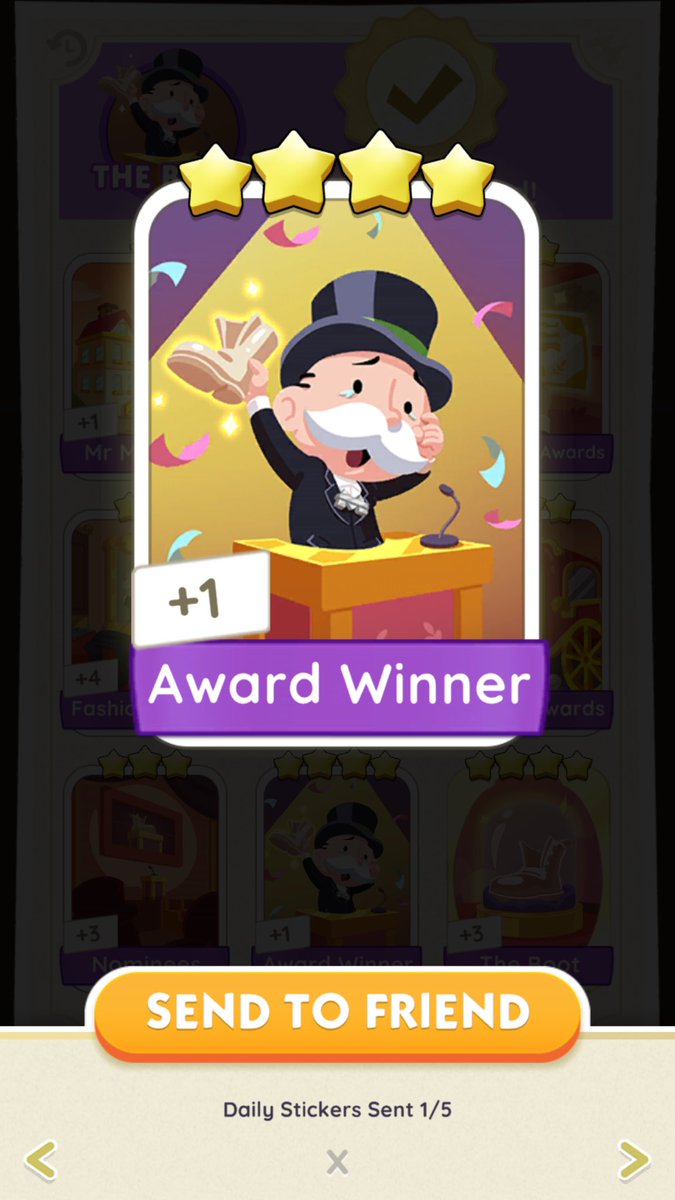 hanjinzi's tweet photo. monopoly go wtt 

trading the ff for 12 stars each:
award winner
money rain
gimme!
pay off (2x)
go far
final approval
tot tycoon https://t.co/FptyW4Kkgy