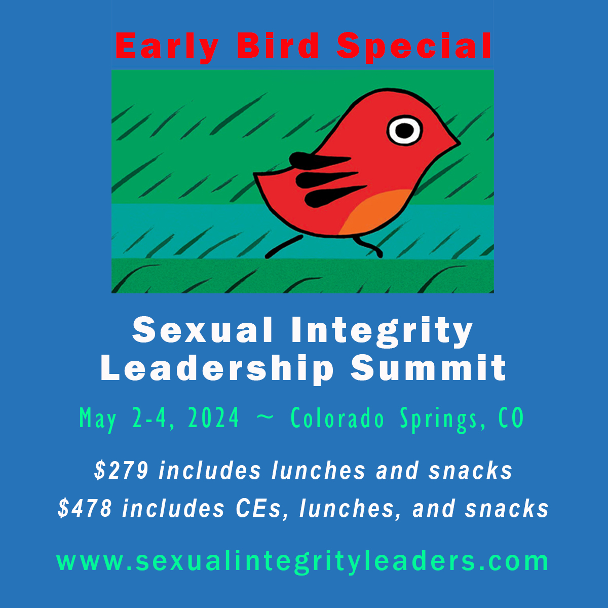 CsasiOrg's tweet image. GOOD NEWS! We've extended our EARLY BIRD SPECIAL until March 1, 2024! You can still register for the Summit with the Early Bird Prices. For more information or to sign up please visit: sexualintegrityleaders.com