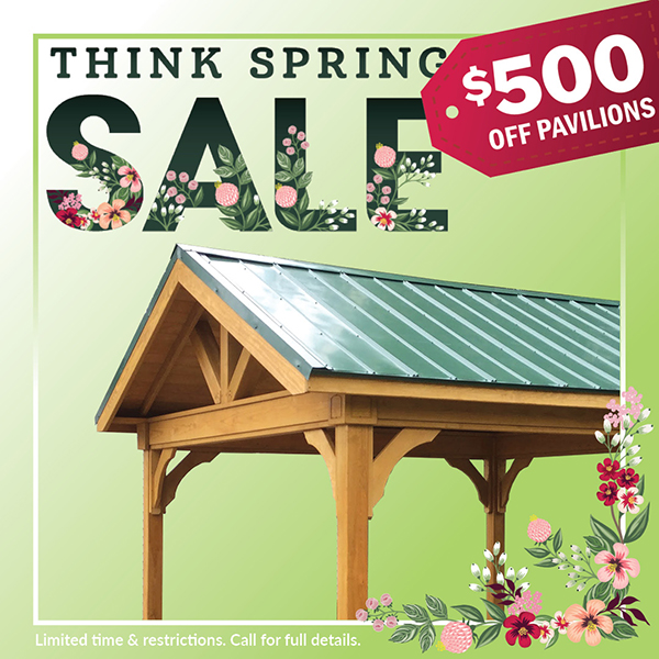 GreenAcresOL's tweet photo. Think spring and save $500 on pavilion purchases in addition to the manufacturer's rebate! Now through Feb 29th! Don't miss out on this amazing deal!
#outdoorliving #pavilion #shadestructures https://t.co/jVK1NsQNyW