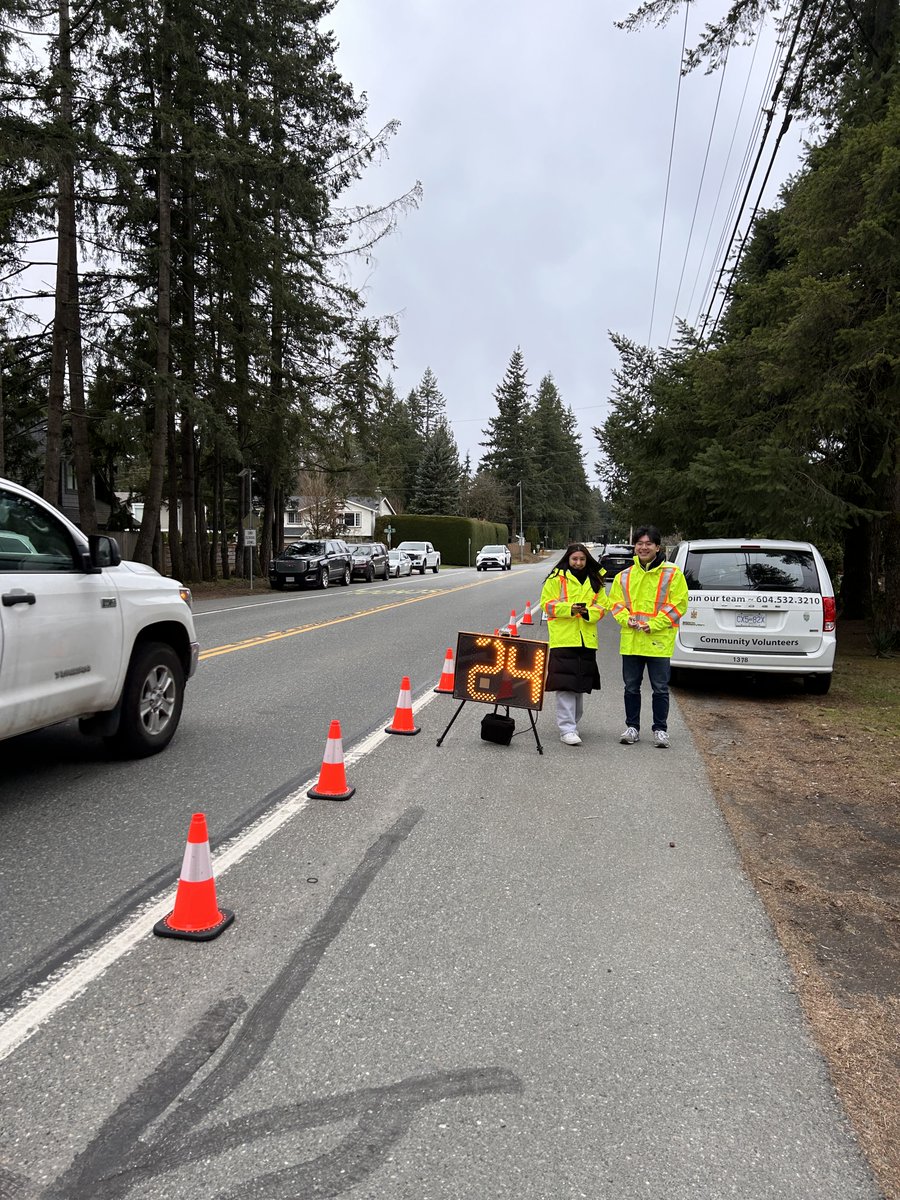The Langley RCMP Volunteers were out doing speed watch at Belmont Elementary this morning. A reminder to please be mindful of your speed in school zones!