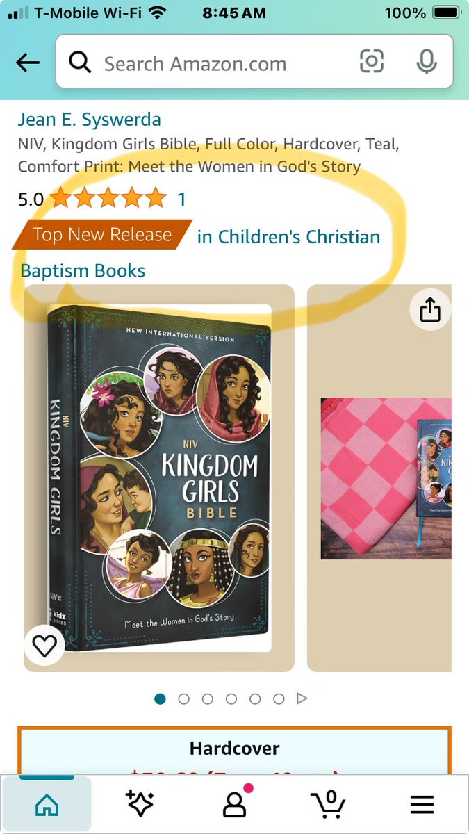 JeanSyswerda's tweet photo. Just thought I’d check how the #kingdomgirls Bible is doing on Amazon‼️ https://t.co/6FDVqYYGJW