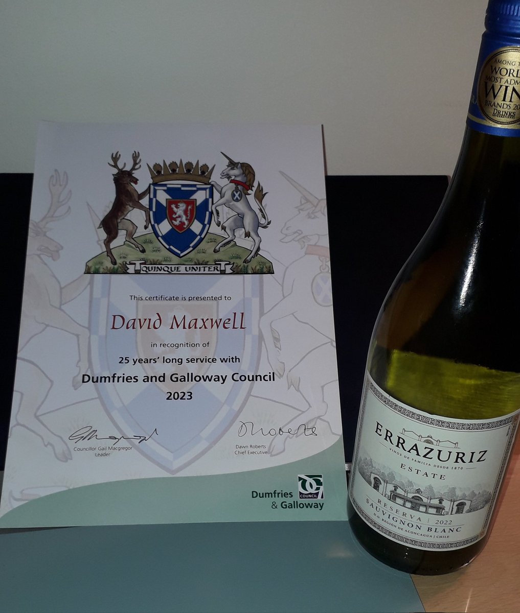 A lovely surprise &amp; kind words from friends &amp; colleagues today.  Not sure where the 25 years have gone but a fantastic privilege to still be working with schools across D&amp;G.  There are however a few more grey hairs! <a href="/DGCEducation/">Dumfries and Galloway Council Education Service</a>