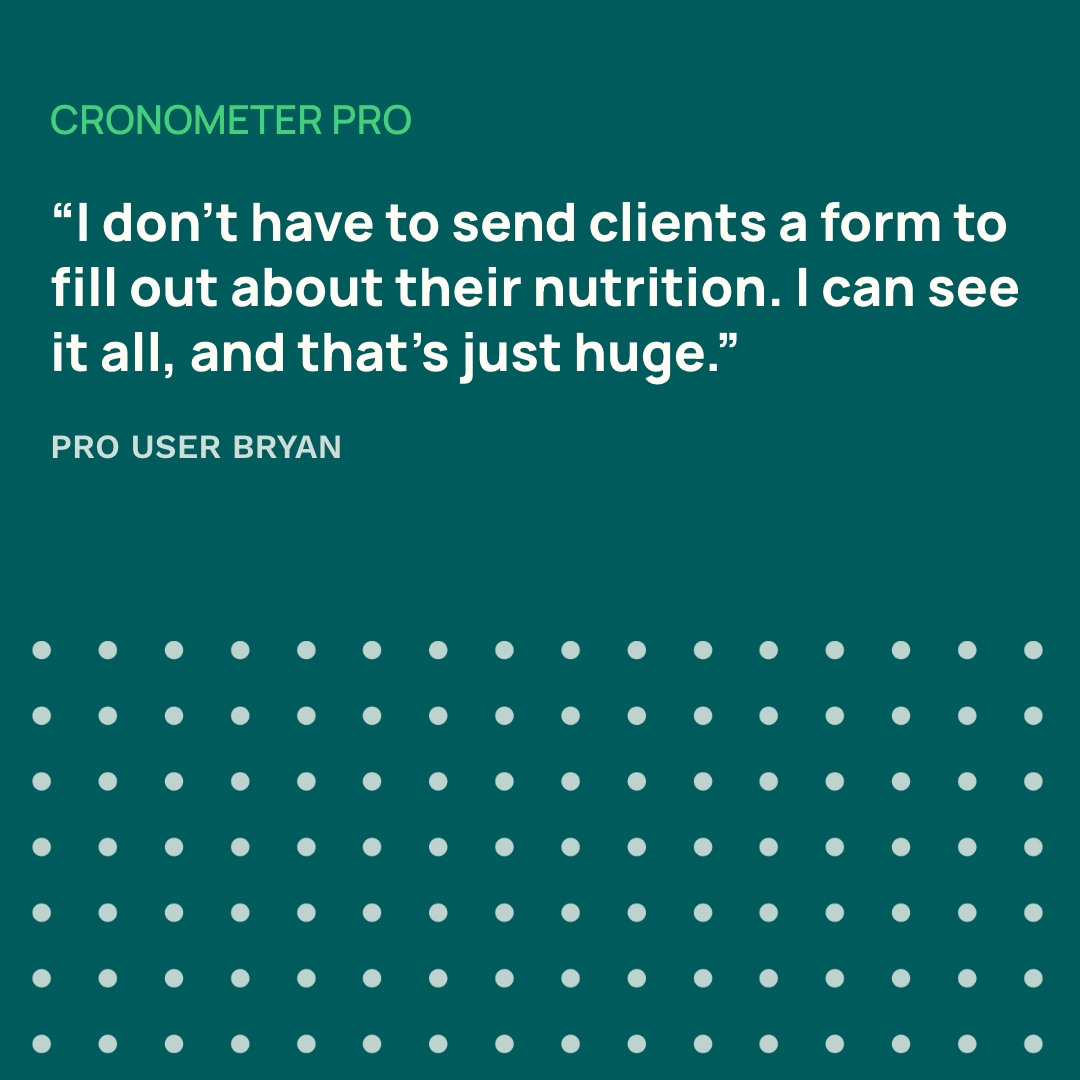cronometerpro's tweet image. Generate detailed client nutrition &amp;amp; biometrics reports in PDF/CSV. Streamline your business with a client management tool that makes your practice efficient at handling any number of clients without sacrificing quality of service. To learn more visit the link in our bio.