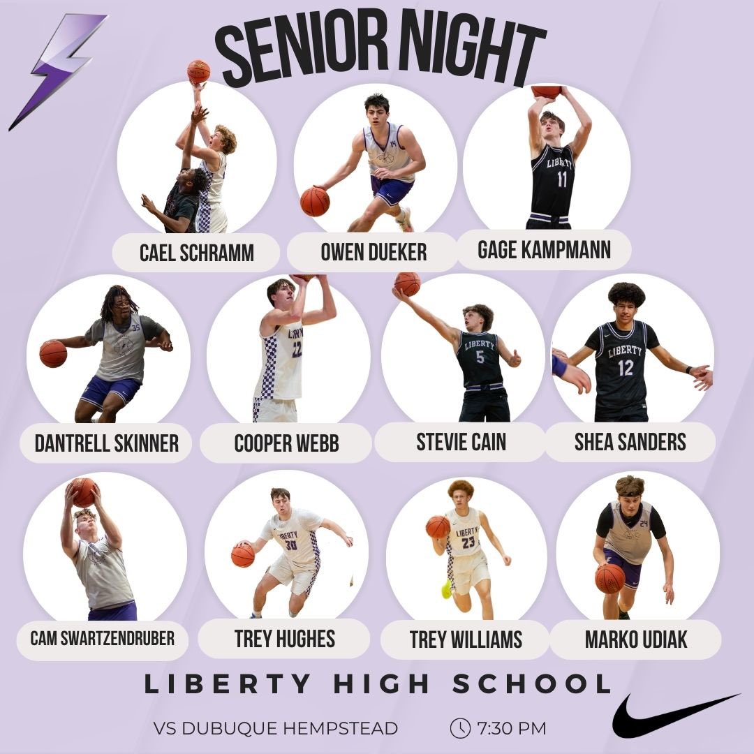 Liberty HS Boys Basketball (@boltbsktbll) on Twitter photo Join us for an electrifying Senior Night at Liberty! ⚡️🔥 Let's pack the stands, show our seniors some love, and bring that unstoppable energy! Sophomores at 6:00, varsity to follow! #Gobolts <a href="/ColbertJust/">Dr. Justin Colbert</a> <a href="/LibertyHS_AD/">Mike Morrison</a> Join us for an electrifying Senior Night at Liberty! ⚡️🔥 Let's pack the stands, show our seniors some love, and bring that unstoppable energy! Sophomores at 6:00, varsity to follow! #Gobolts <a href="/ColbertJust/">Dr. Justin Colbert</a> <a href="/LibertyHS_AD/">Mike Morrison</a>