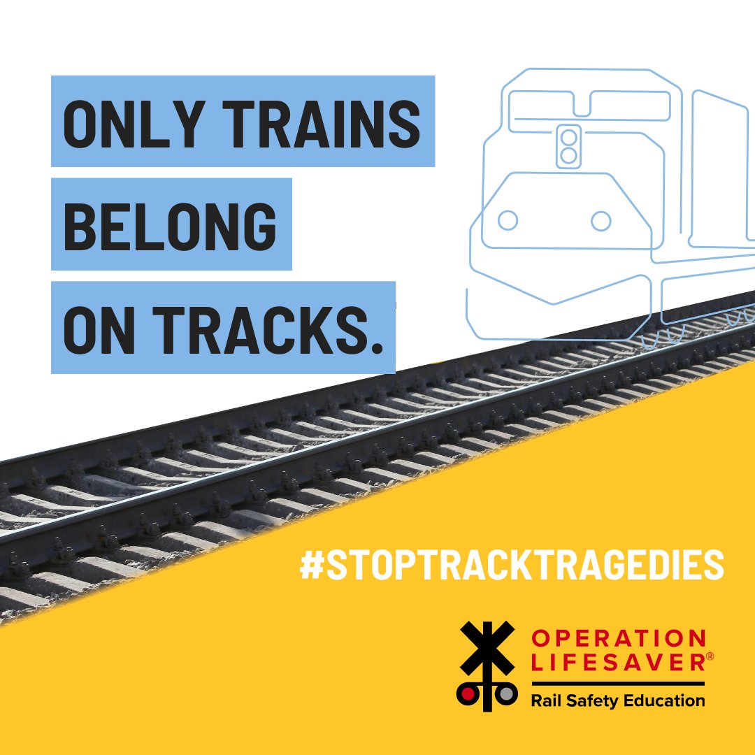 olinational's tweet image. Trains are quieter and faster than you think — only trains belong on railroad tracks. 
#STOPTrackTragedies
#RailSafetyEducation