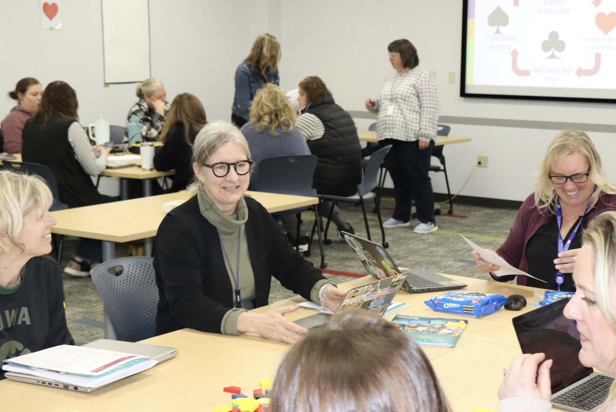 GrantWoodAEA's tweet image. Today, GWAEA math consultants are collaborating with special education consultants to make learning math accessible to students with significant disabilities.  

Teachers from 15 districts are engaged in this hands-on professional learning experience.
.
#EveryDayatAEA