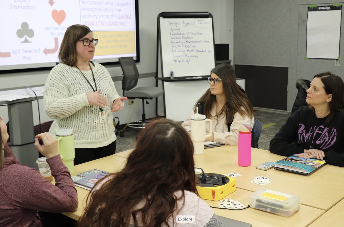 GrantWoodAEA's tweet image. Today, GWAEA math consultants are collaborating with special education consultants to make learning math accessible to students with significant disabilities.  

Teachers from 15 districts are engaged in this hands-on professional learning experience.
.
#EveryDayatAEA