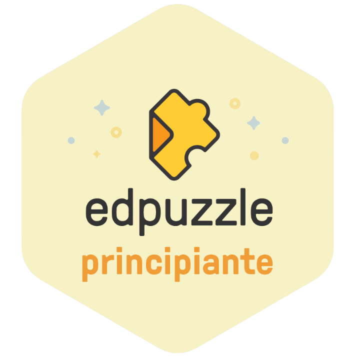 Gracias a @FlippedTECHer y @VestradaEdu por acompañarme en la formación de esta tarde sobre @edpuzzle_es 
Es una herramienta que ya usaba,pero se agradece la insignia 😅 (Ya mi blog unaprofe.com )
Hoy, nivel principiante...próximamente nivel medio 😜
#EdpuzzleBootcamp