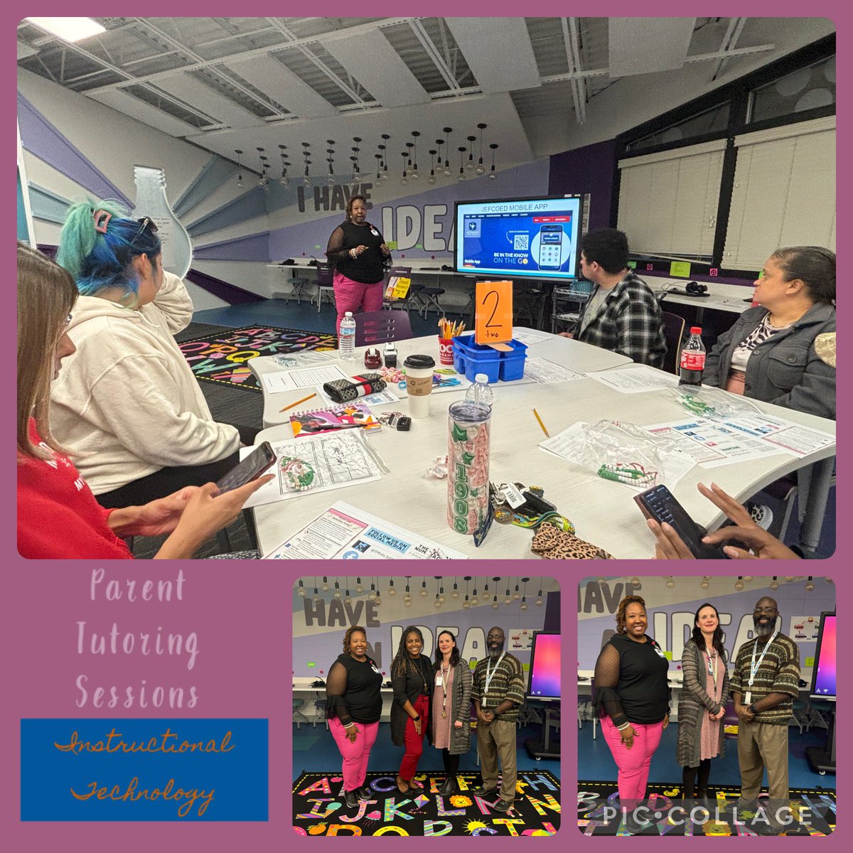 The Technology department teams up  with Adamsville to chat about Light Speed and the Jefcoed App during Parent Tutoring Sessions at Adamsville Elementary. #jefcoed #JEFCOEDTECH