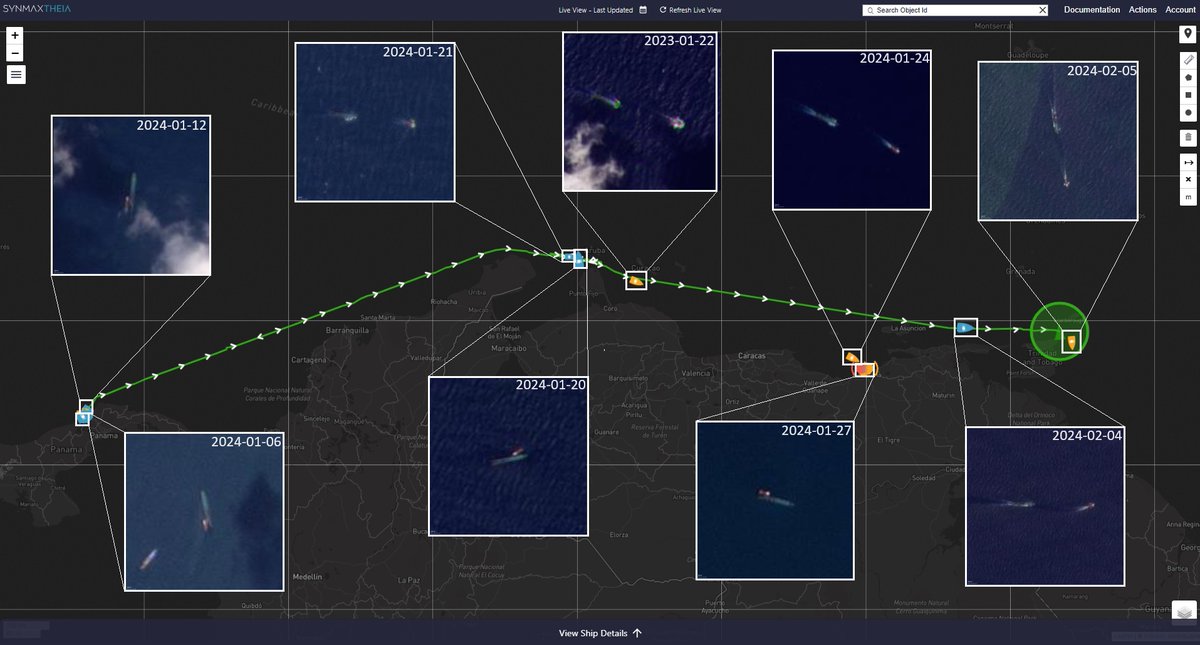 SynMaxInt's tweet image. UPDATE: @bellingcat identified barge #GULFSTREAM and tug #SOLOCREED as the Tobago #oilspill culprit, confirmed by #TrinidadandTobago .

Theia found the vessels #AIS dark anchored off #Venezuela .

Data fusion is the key to big intelligence problems. #Theia's AI sees all.

#Intel